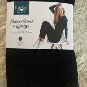 Basics Black Fleece-Lined Leggings